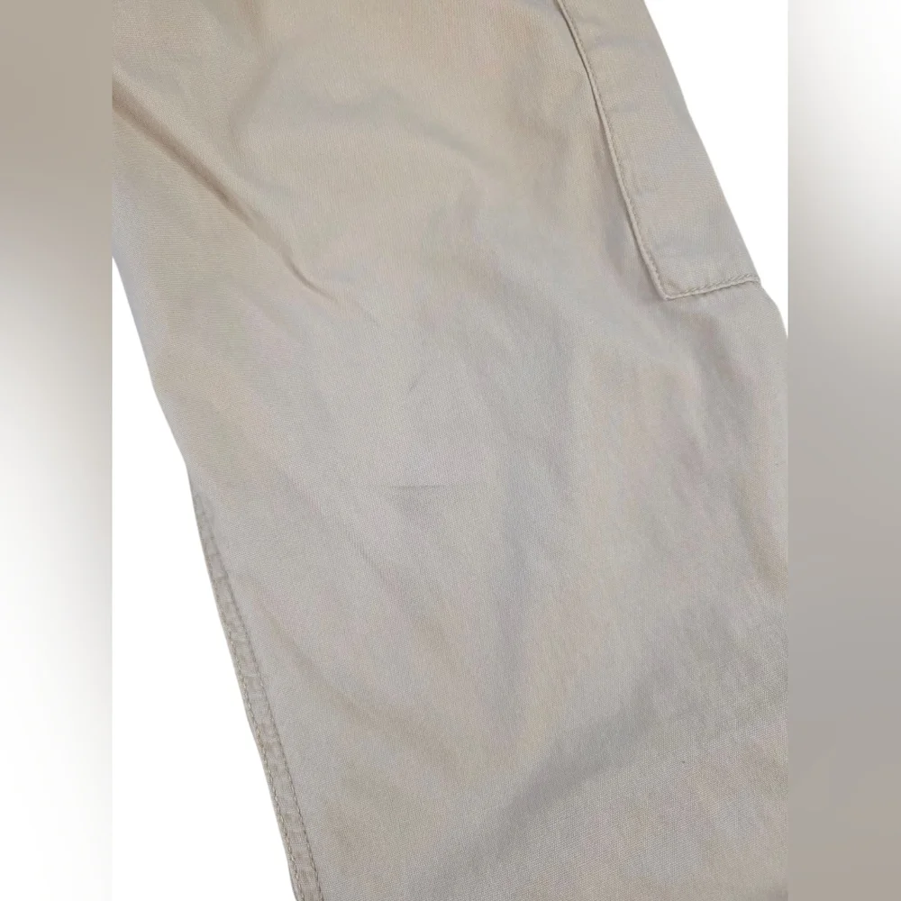 Ralph Lauren Sport Women’s Y2K Cargo Pants Size 6 Khaki Utility Cotton Zip Vtg - Picture 7 of 9